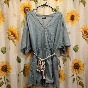 Hooey Light Blue Denim Top